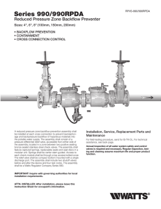 Reduced Pressure Zone Backflow Preventer