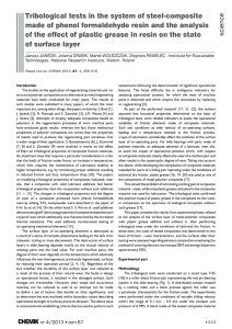 Tribological tests in the system of steel