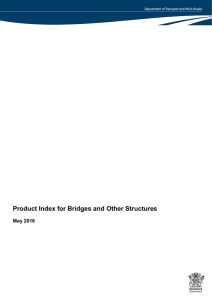 Product index for bridges and other structures