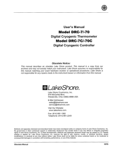 Model DRC-7_1975 - Lake Shore Cryotronics, Inc.