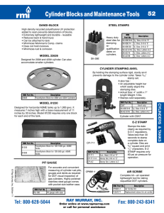 Cylinder Blocks and Maintenance Tools