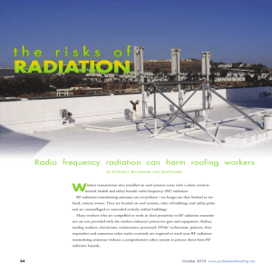 Radio frequency radiation can harm roofing workers