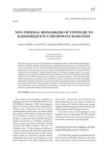 NON-THERMAL BIOMARKERS OF EXPOSURE TO