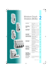 Miniature Circuit- Breakers (MCBs)