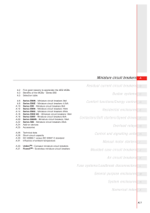 Miniature circuit breakers Residual current circuit breakers Busbar