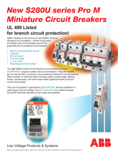 New S280U series Pro M Miniature Circuit Breakers