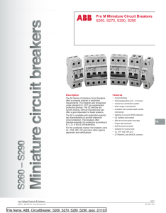Pro M Miniature Circuit Breakers S260, S270, S280, S290