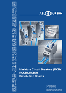 Miniature Circuit Breakers (MCBs) RCCBs/RCBOs Distribution Boards