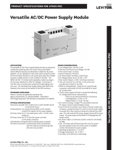 Leviton 47605-PSC Versatile AC/DC Power Supply