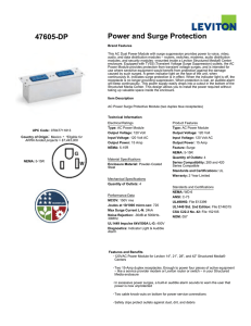 47605-DP Power and Surge Protection