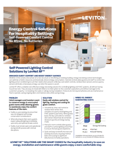 Energy Control Solutions for Hospitality Settings
