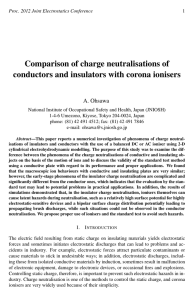 Comparison of charge neutralisations of conductors and insulators