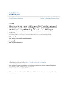 Electrical actuation of electrically conducting and insulating droplets