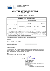 certified reference material irmm – 440 - Key-Mark