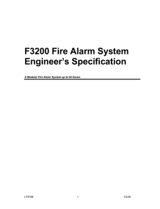 F3200 Fire Alarm System Engineer`s Specification