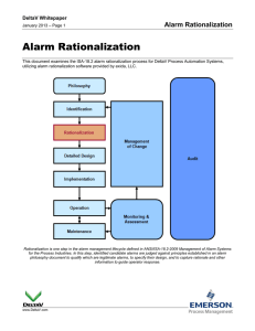 Alarm Rationalization - Emerson Process Management