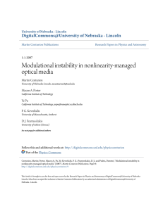 Modulational instability in nonlinearity