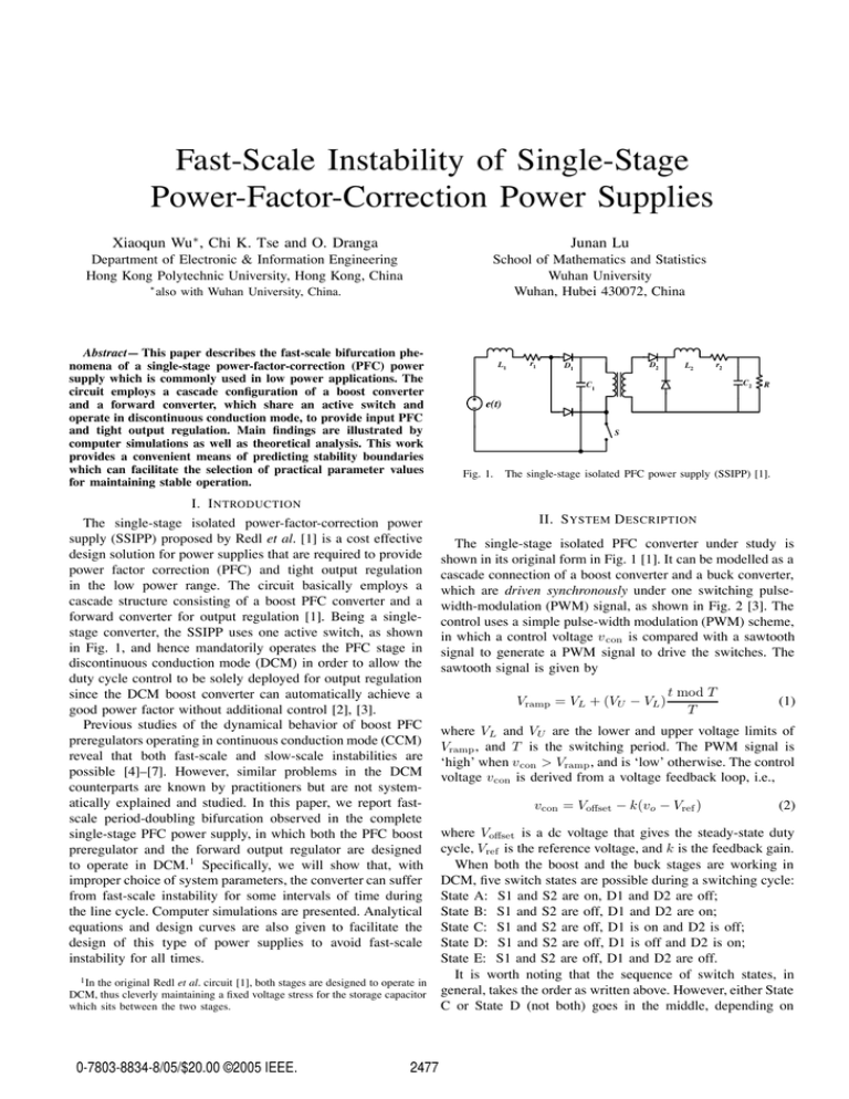 fast-scale-instability-of-single-stage-power-factor