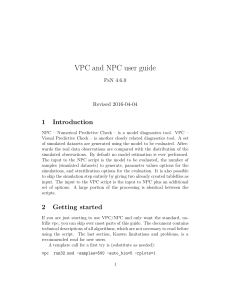 VPC and NPC user guide