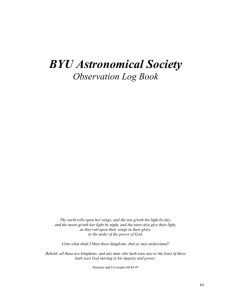 BYU Astronomical Society Observation Log Book