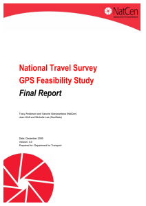 National Travel Survey - GPS Study