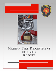 MARINA FIRE DEPARTMENT REPORT