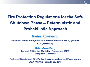 Fire protection regulations for the safe shutdown phase