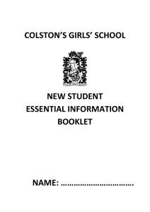 Essential Information Booklet