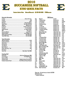 Quick Facts - East Tennessee State