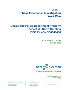 DRAFT Phase II Remedial Investigation Work Plan Chapel Hill