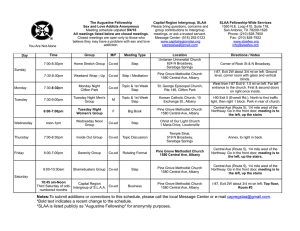 Notes:To submit additions or corrections to this schedule, please call