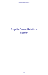 Royalty Owner Relations Section - National Association of Royalty