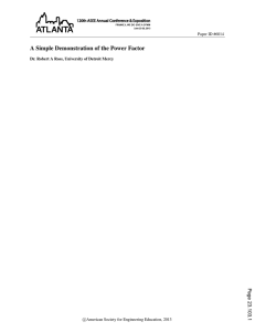 A Simple Demonstration of the Power Factor