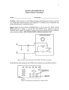 EE320 LAB EXERCISE #3 “Power Factor Correction” Name: ______