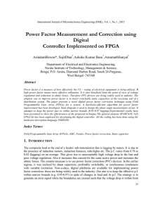 Power Factor Measurement and Correction using