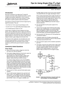 AN052: Tips for Using Single-Chip 3 1/2 Digit A/D Converters