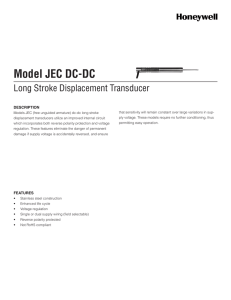 Model JEC DC-DC - Honeywell Sensing and Control