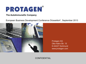 Company Presentation of Protagen