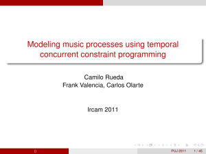 Modeling music processes using temporal concurrent constraint