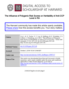 The Influence of Polygenic Risk Scores on Heritability of Anti
