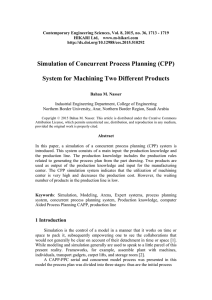 Simulation of Concurrent Process Planning (CPP) System