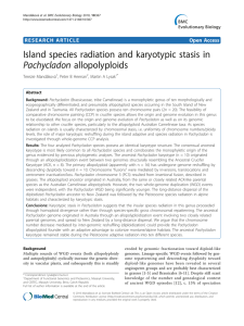 Island species radiation and karyotypic stasis in