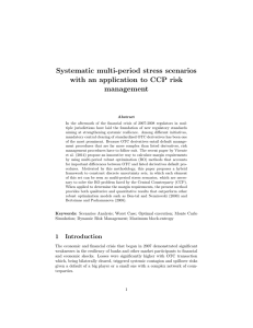 Systematic multi-period stress scenarios with an application to CCP