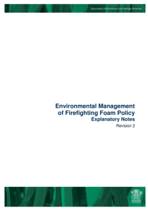 Environmental Management of Firefighting Foam Policy