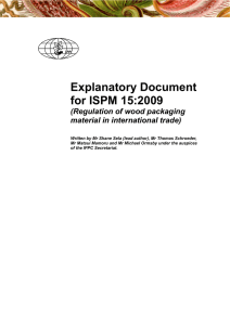 Explanatory Note Regarding International Standard for