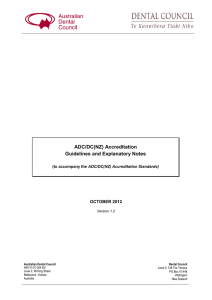 ADC accreditation Guidleines and Explanatory notes