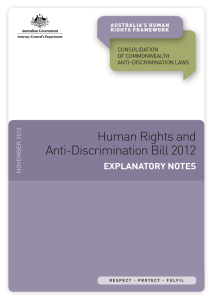 Human Rights and Anti-Discrimination Bill 2012