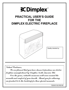 practical user`s guide for the dimplex electric fireplace