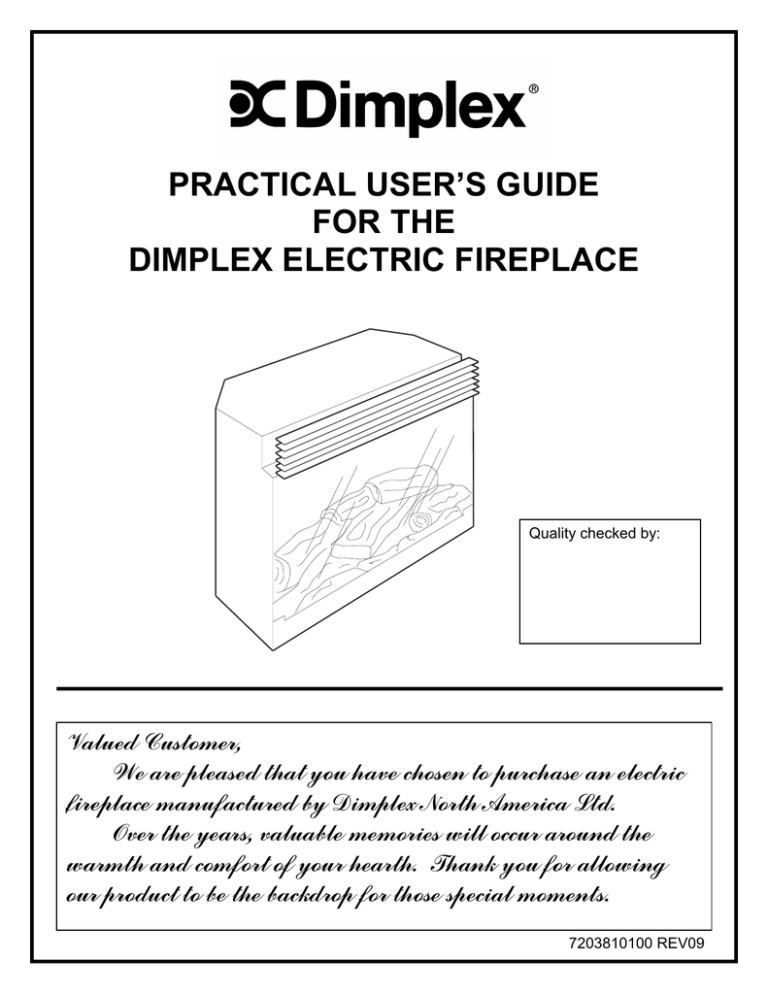 Practical User`s Guide For The Dimplex Electric Fireplace 7561