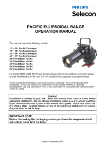 PACIFIC ELLIPSOIDAL RANGE OPERATION MANUAL